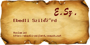 Ebedli Szilárd névjegykártya