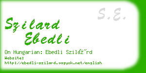 szilard ebedli business card